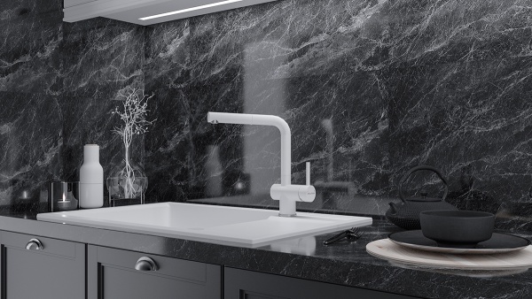 Смеситель для кухни Paulmark Dosse Do214418-431 без подключения к фильтру белый матовый