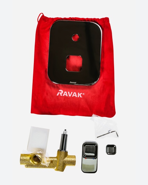 Смеситель для душа на 2 выхода Ravak 10° X070068 встраиваемый в стену 
без термостата хром