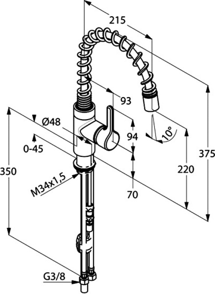 Смеситель для кухни Kludi Bingo star 200 428550578  хром