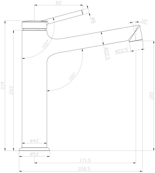 Смеситель для раковины Lemark Minima LM3837C хром