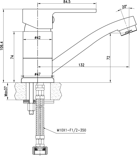 Смеситель для раковины Lemark Plus Grace LM1507C хром