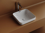 Раковина встраиваемая сверху квадратная  Ceramica Nova Element CN6077 фарфор цвет белый