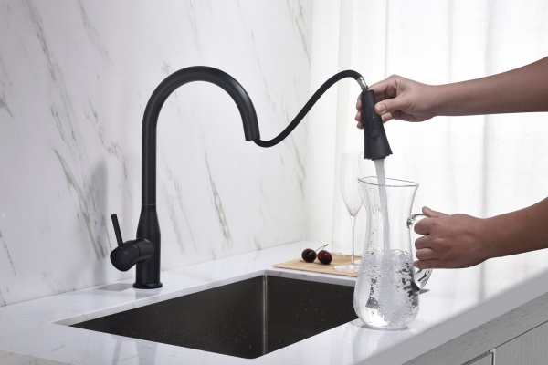 Смеситель для кухни Timo Saona 2336/03FL без подключения к фильтру черный