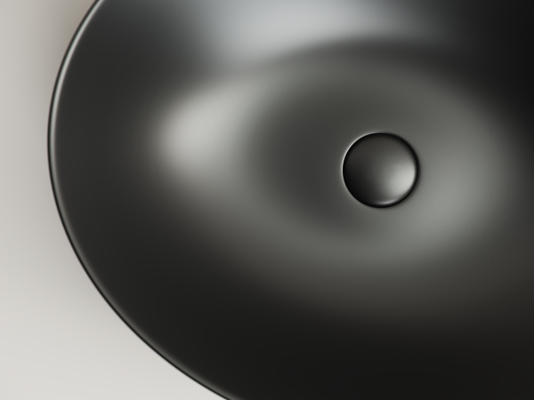 Раковина накладная овальная Ceramica Nova Element CN6017MB фарфор цвет черный матовый