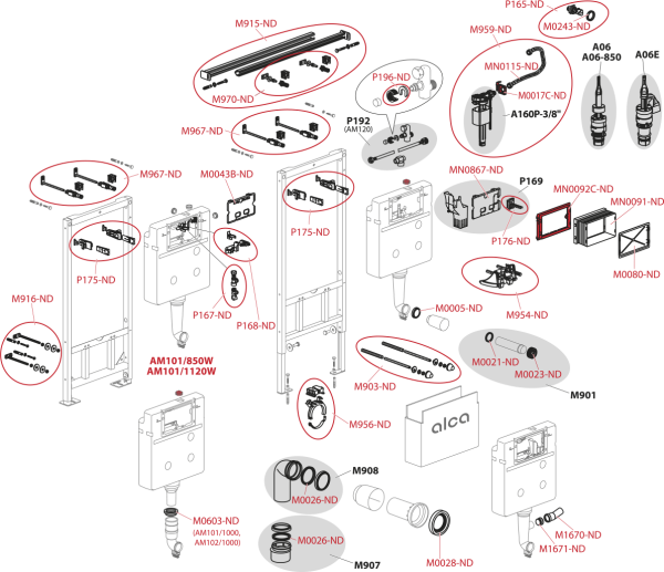 Инсталляция для подвесного унитаза МГН AlcaPlast Sádromodul AM101/1300H механическая