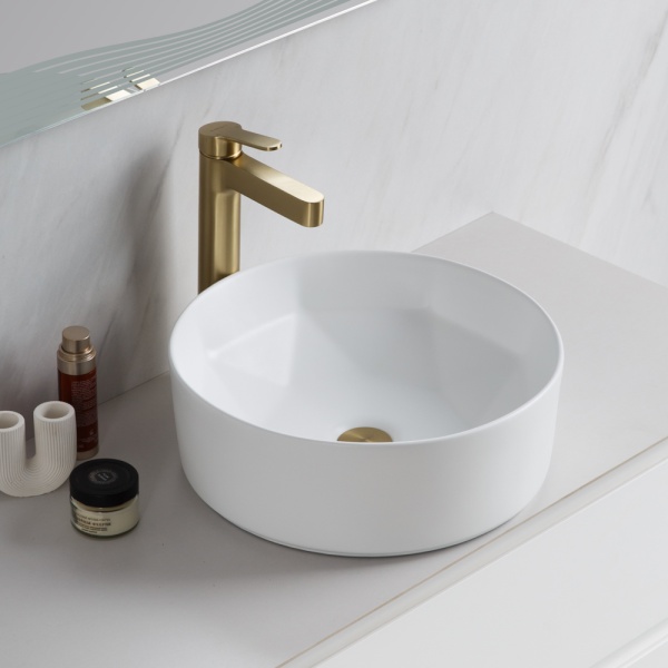Раковина  круглая BelBagno  BB1342H300 фаянс цвет белый глянцевый