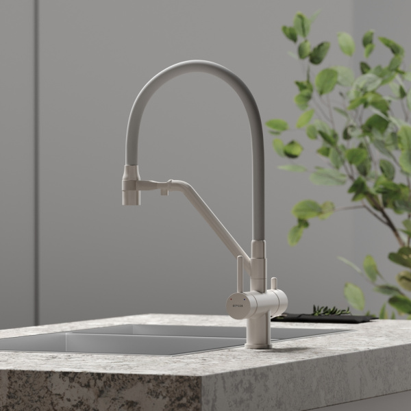 Смеситель для кухни Sancos Dora SC4003MW с подключением к фильтру матовый белый