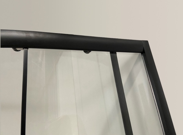 Душевой угол Niagara Eco NG-007-14BLACK 90x90 стекла прозрачные с узором, профиль черный