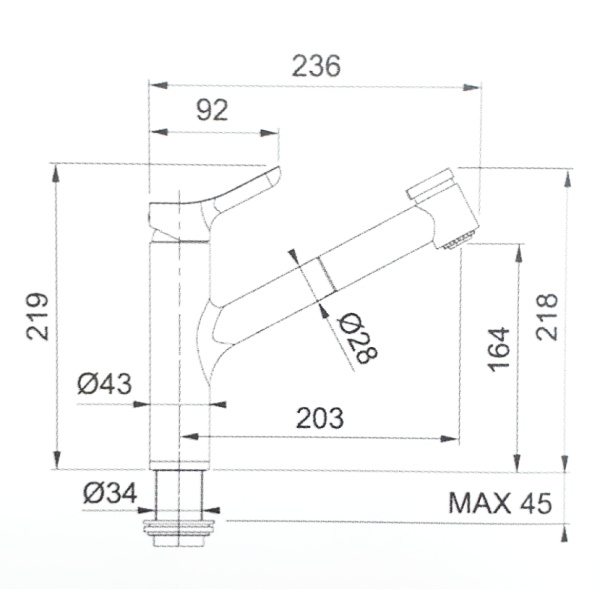 Смеситель для кухни Webert Master MS941002015 без подключения к фильтру хром