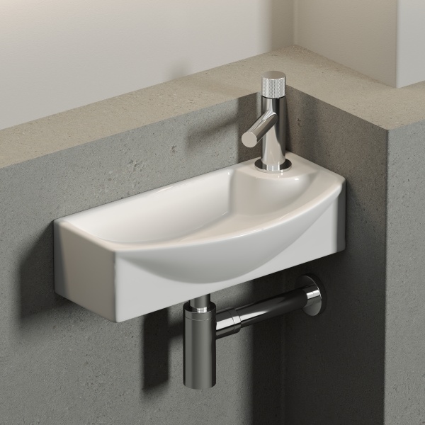 Раковина подвесная прямоугольная Ceramica Nova Element CN6038L фарфор цвет белый