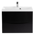 Тумба под раковину подвесная BelBagno Marino MARINO-700-2C-SO-NL-P 70 см  2 ящика цвет Nero Lucido 