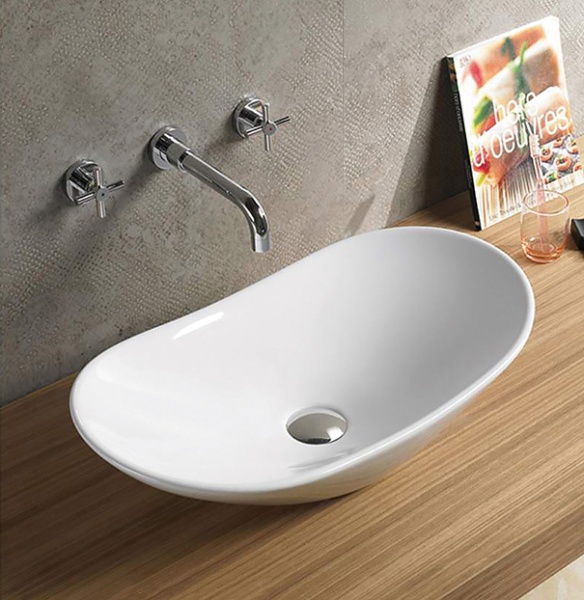 Раковина накладная овальная Ceramica Nova Element CN6015 фарфор цвет белый