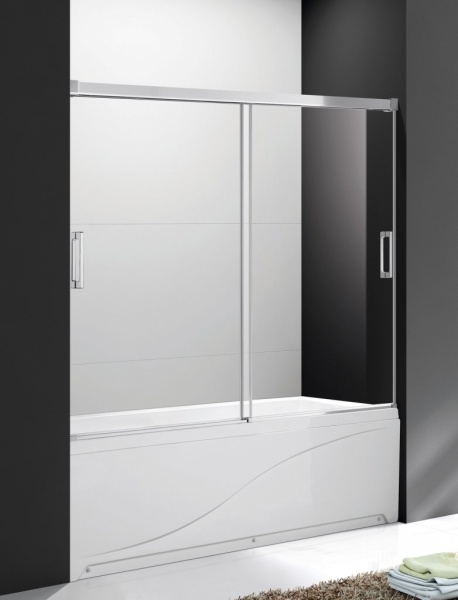 Шторка для ванны раздвижная  Cezares Tandem Soft TANDEM-SOFT-VF-2-200/145-P-Cr 200 см, стекла матовые, профиль хром
