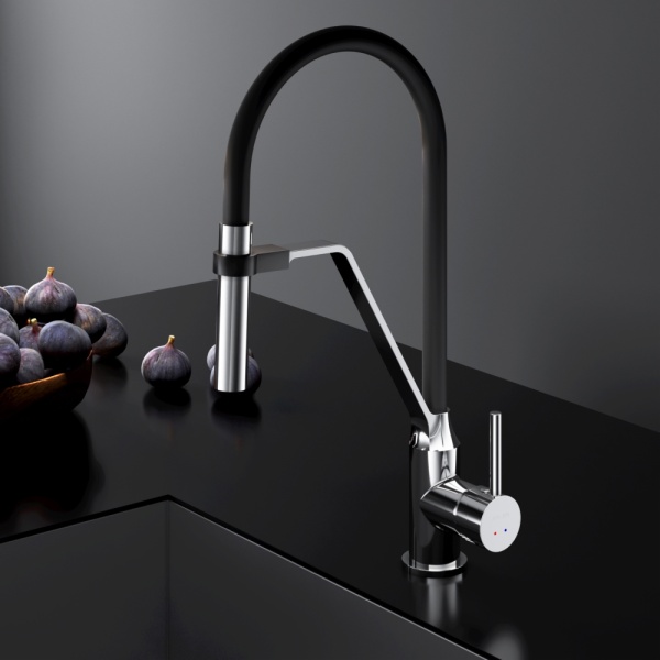 Смеситель для кухни Am.Pm Like F8013000 без подключения к фильтру хром/черный