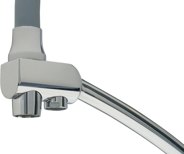 Смеситель для кухни Lemark Comfort LM3071C-Gray с подключением к фильтру хром/серый