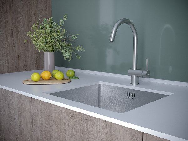 Смеситель для кухни Paulmark Bend Be212066-SS без подключения к фильтру нержавеющая сталь