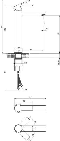 Смеситель для раковины Ravak Solar X070484 хром