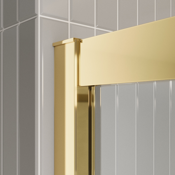 Душевая дверь BelBagno Luce LUCE-BF-1-100-C-ORO 100 см стекла прозрачные, профиль золото