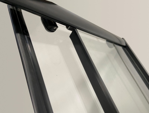 Душевой угол Niagara Eco NG-012-14QBLACK 120x80 стекла прозрачные с узором, профиль черный