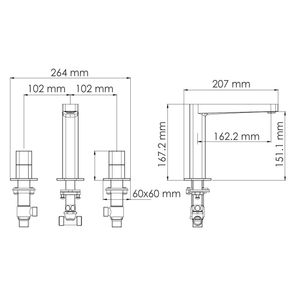 Смеситель для раковины Wasserkraft Saale 9535 белый