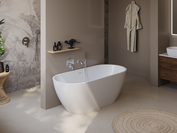 Акриловая ванна BelBagno Uno BB701-1600-730-K 160х73