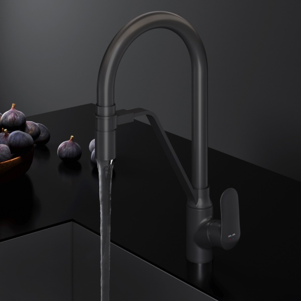 Смеситель для кухни Am.Pm Like F8007822 без подключения к фильтру черный