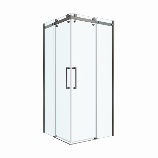 Душевой угол BelBagno Marino MARINO-2-A-2-90-C-GM квадратный 90x90 стекла прозрачные, профиль оружейная сталь
