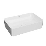 Раковина накладная прямоугольная Kerama Marazzi Plaza PLR.wb.55q фарфор цвет белый