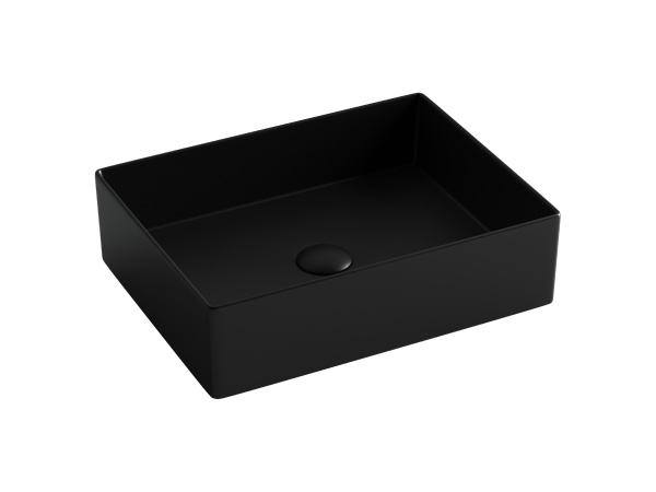 Раковина накладная прямоугольная Ceramica Nova Element CN6069MB фарфор цвет черный матовый