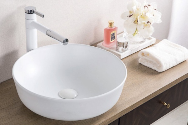 Раковина накладная круглая BelBagno  BB1315 фаянс цвет белый