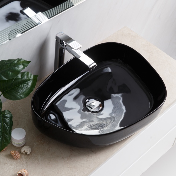 Раковина  нестандартная BelBagno  BB1435-NERO фаянс цвет черный