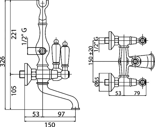 Смеситель  Cezares First FIRST-VD-01-Bi  
 