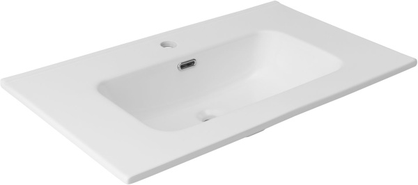 Раковина мебельная прямоугольная Aquanet Flat 00330431 керамика цвет белый матовый
