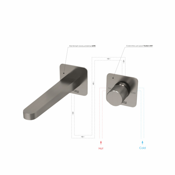 Смеситель для раковины Wasserkraft Tauber A6451.298 никель