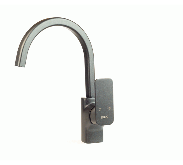 Смеситель для кухни D&K Berlin DA1432420 без подключения к фильтру антрацит