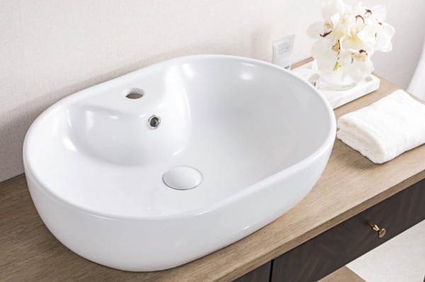 Раковина накладная овальная BelBagno  BB1151 фаянс цвет белый