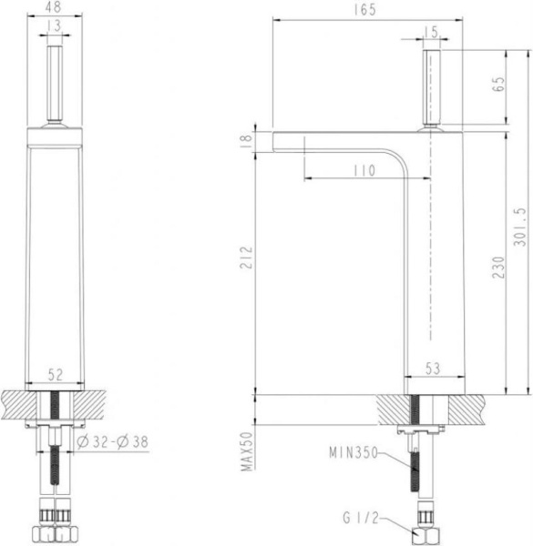 Смеситель для раковины Bravat Spring F179113C-A хром