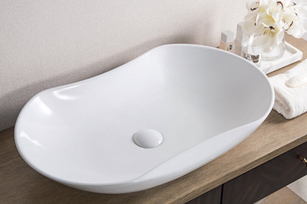 Раковина накладная нестандартная BelBagno  BB1334 фаянс цвет белый
