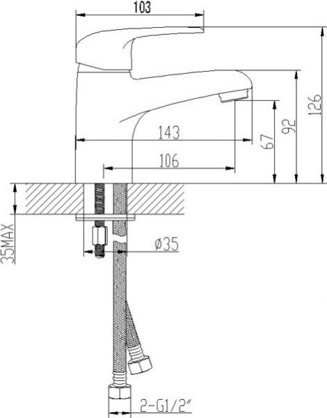 Смеситель для раковины Lemark Pramen LM3306C хром