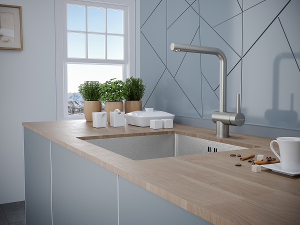 Смеситель для кухни Paulmark Spring Sp212067-SS без подключения к фильтру нержавеющая сталь