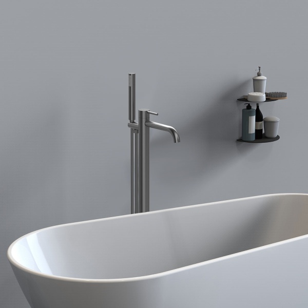 Смеситель для ванны Vincea Desire VTF-1DGM  
 вороненая сталь