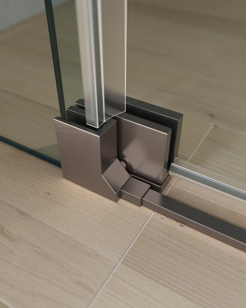 Душевая дверь распашная Cezares Slider SLIDER-B-1-90/100-C-GM 90-100 см стекла прозрачные профиль оружейная сталь