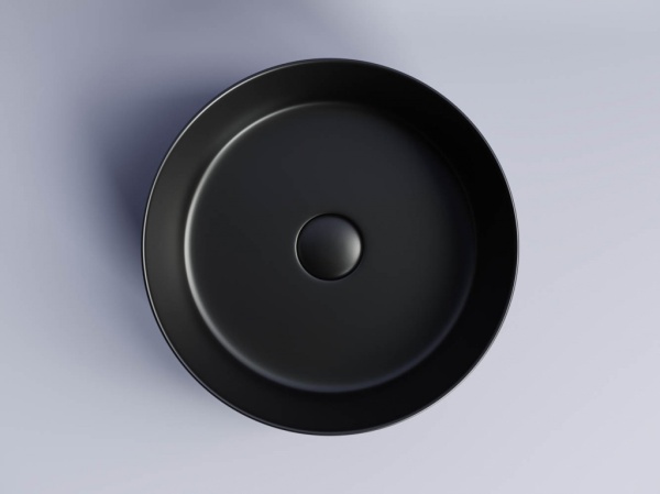 Раковина накладная круглая Ceramica Nova Element CN6032MB фарфор цвет черный матовый