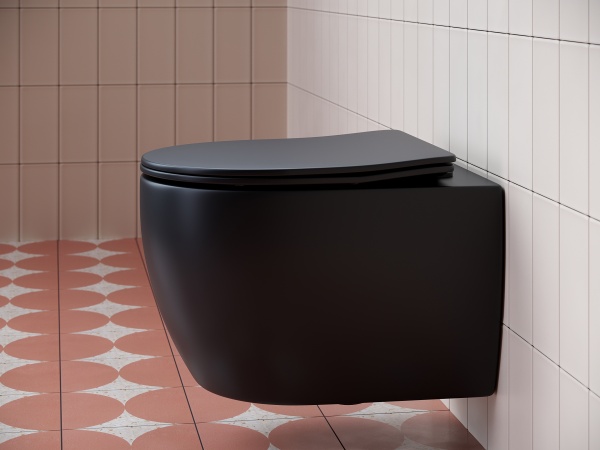 Унитаз подвесной Ceramica Nova Play CN3001MB Rimless фарфор черный матовый
