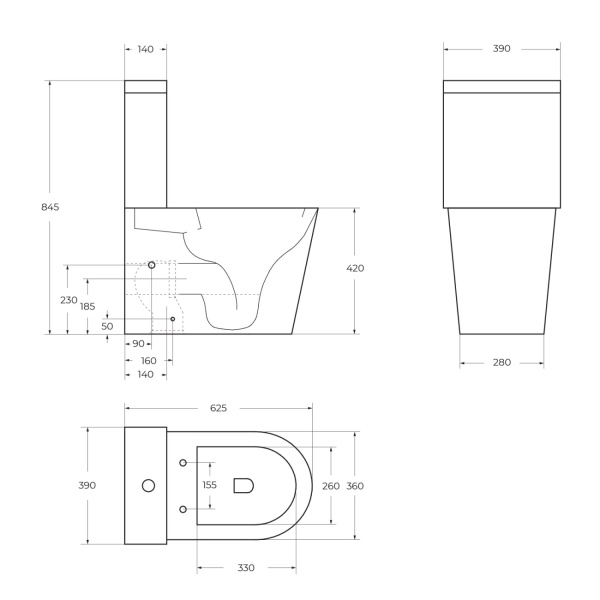 Унитаз напольный BelBagno Flay-R  Tornado фаянс белый