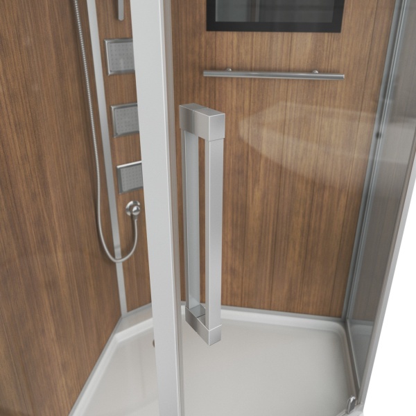 Душевая кабина с крышей Niagara Luxe 7717WD пятиугольная   стекла , профиль хром