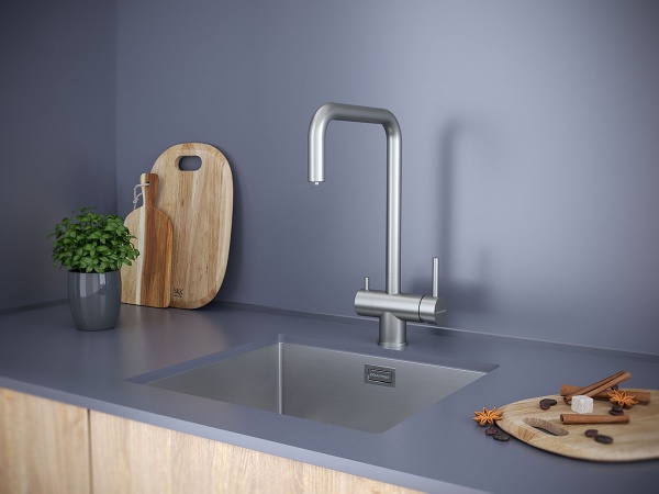 Смеситель для кухни Paulmark Wetter We213030-SS с подключением к фильтру нержавеющая сталь