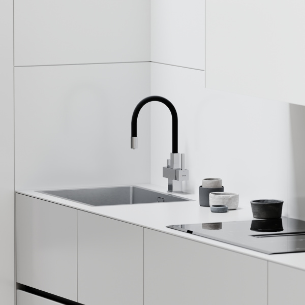 Смеситель для кухни Sancos Arno SC4005CH с подключением к фильтру хром/черный