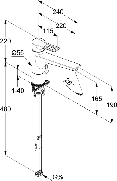 Смеситель для кухни Kludi Mix 329070562 без подключения к фильтру хром
