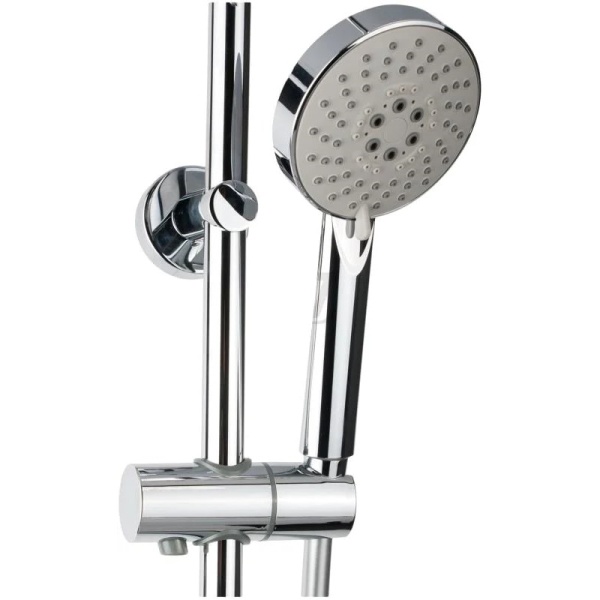 Душевая система со смесителем Bravat Waterfall SS F639114C-A5-RUS монтаж настенная с термостатом хром